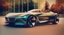 BMW Z5 & Aston Martin DB-E Vantage AI renderings by futurismo_collective on car.design.trends