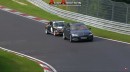 Skoda driver blocks Porsche 911 on the Nurburgring