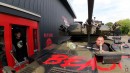Eddie Hall's CVRT Tank in a KFC Drive-Thru
