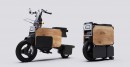 Tatamel Bike folds down to the size of a suitcase, so you can "park" it under your desk at work