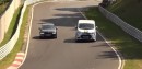 Ford Transit Passing Skoda Octavia RS on the Nurburgring