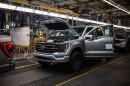 Thieves stole ten Ford trucks from the factory