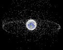 Over half a million pieces of man-made space debris circling the Earth