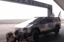 Tesla Cybertruck at the groundbreaking ceremony