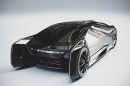 Tesla CyberAutonomous EV rendering by mattegentile