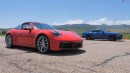 Ford Mustang GT vs. Porsche 911 Targa 4S vs. 600-hp Tesla Cybertruck