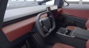 This is the first cutomized Tesla Cybertruck interior