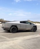Tesla Cybertruck went for a little swim at the Gulf of Mexico last November