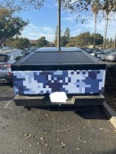Tesla Cybertruck in "Minecraft" wrap