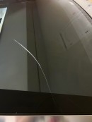 Tesla Cybertruck windshield damaged by hail