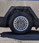 Tesla Cybertruck prototype shows strange steel wheels