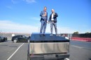 Tesla Cybertruck's tonneau cover is strong enough to support two people