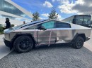Crashed Tesla Cybertruck