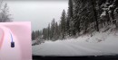 Tesla Model 3 on FSD Beta in the snow