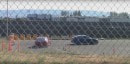 Tesla Model 3 testing at the Fremont track