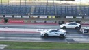 Tesla Model 3 vs C8 Chevy Corvette Stingray R on Wheels Plus