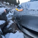 Tesla Model 3 winter crash