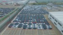 Tesla Model 3 Performance fleet ready for export from the Shanghai port