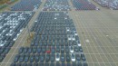 Tesla Model 3 Performance fleet ready for export from the Shanghai port
