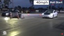 Tesla Model 3 vs Ford Mustang GT drag on ImportRace