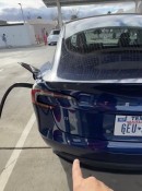 Tesla Cybertruck meets Tesla Model 3 Highlander at the supercharger