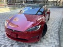 Tesla Model S during the Pwn2Own competition
