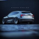 Tesla Model Q Hatchback rendering by sugardesign_1
