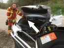 Tesla Model S crash in Germany and instructions on how to respond to an electric vehicle crash