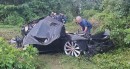 Tesla Model S falls off a cliff