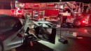 A Tesla Model S hit the rear of a fire truck in another crash against emergency vehicles, but was it on Autopilot?