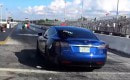 Tesla Model S P100D vs Porsche 911 Turbo S Drag Race