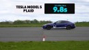Lamborghini Revuelto vs. Tesla Model S Plaid Drag Race