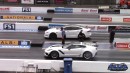 Tesla Model S Plaid vs. C7 Chevy Corvette ZR1 drag race on DRACS