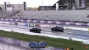 Stock Tesla Model S Plaid drag races Team Duo Turbo S550 Ford Mustang on DRACS