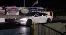 Tesla Model S Plaid at the drag strip
