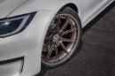 Tesla Model S Plaid on Satin Triple Bronze VMP-301 Vorsteiner wheels