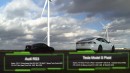 Tesla Model S Plaid vs. tuned Audi RS 3 Sedan drag race