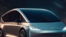 Tesla Model V Concept MPV rendering by SRK Designs