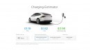 Tesla Model X 60D charging estimator
