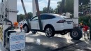 Another Tesla Model X caught fire underwater on February 13, 2022, in Spain