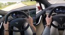 Tesla Model X P90D vs Model S P90D Autobahn 0-155 MPH