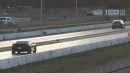 Tesla Model X vs Chevy Camaro SS drag race on Wheels Plus