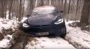 Tesla Model X off-roading