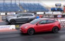 Tesla Model Y vs. Mercedes-AMG GLS 63 drag race