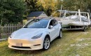 Tesla Model Y Performance owner shares his experience towing a boat