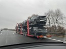 Tesla Model Y Performance spotted leaving Gigafactory Berlin on a trailer