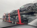 Tesla Model Y Performance spotted leaving Gigafactory Berlin on a trailer