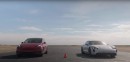 Tesla Model Y Performance vs Porsche Taycan drag race
