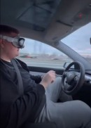 Wearing Apple Vision Pro While Driving a Tesla