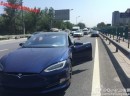 Tesla Model S after crash